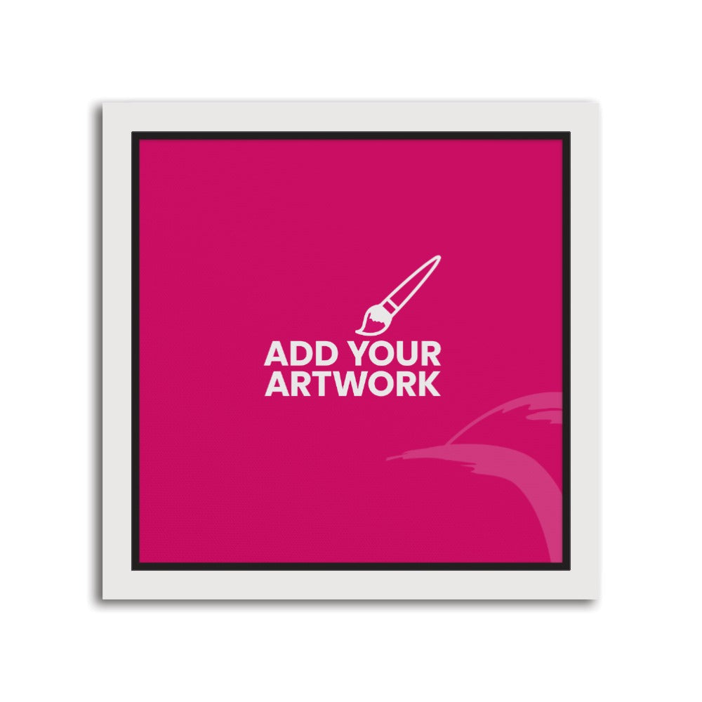 White Framed Canvas Prints - 8" x 8" White Framed Canvas Print