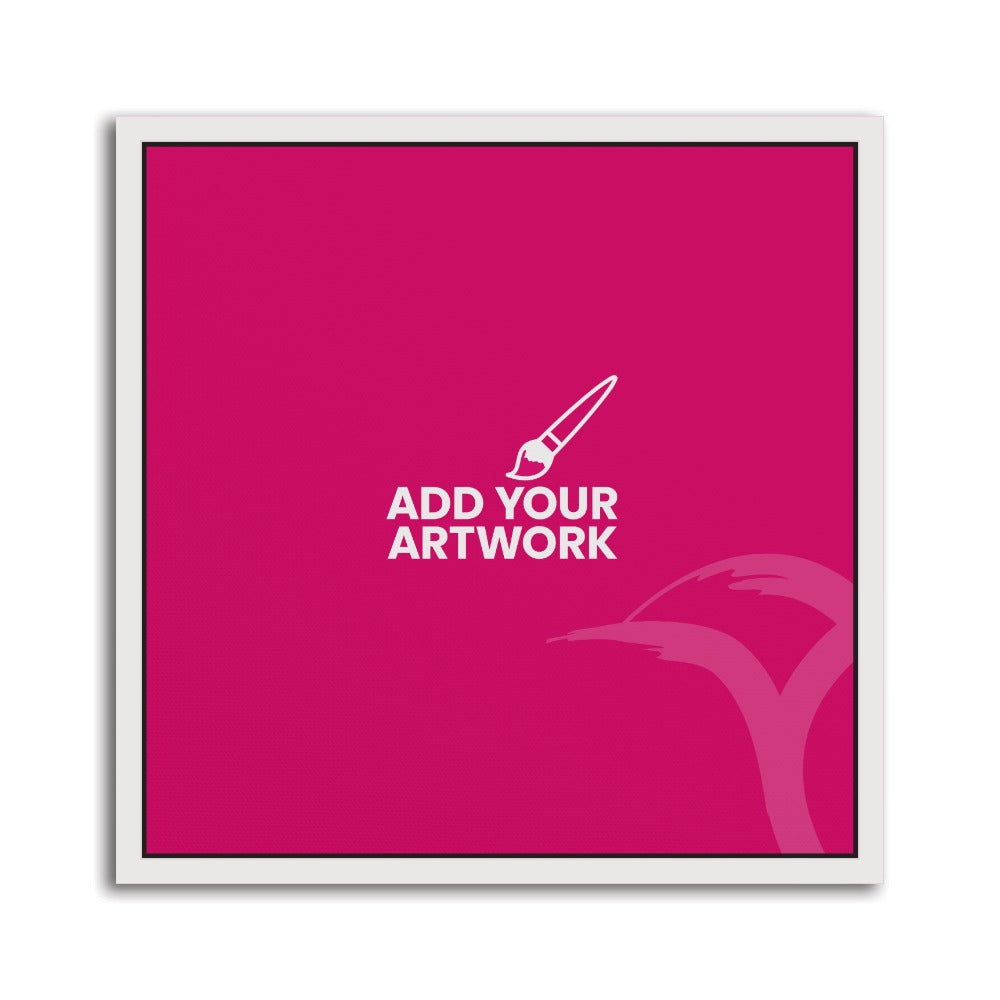 White Framed Canvas Prints - 16" x 16" White Framed Canvas Print