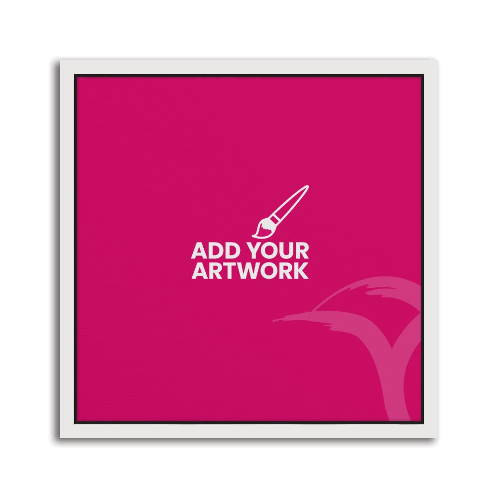 White Framed Canvas Prints - 14" x 14" White Framed Canvas Print